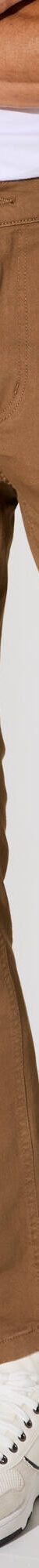 Pantalon droit 5 poches twill coton extensible (marron clair) Pantalon droit 5 poches twill coton extensible (marron clair)